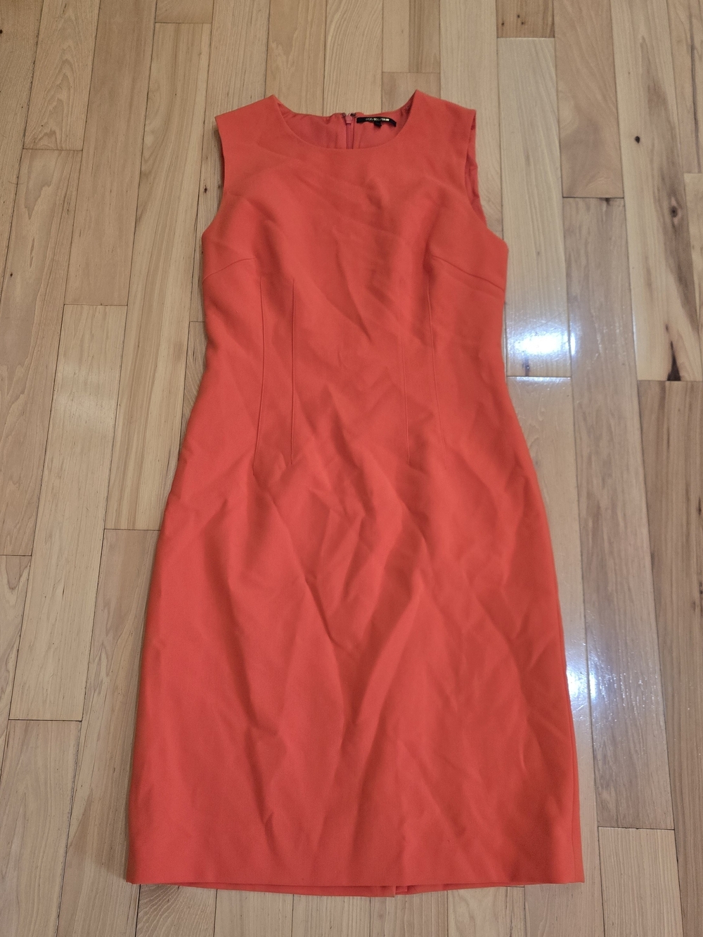 Kobi Halperin "Shai" Vibrant Orange Sleeveless Midi Dress
